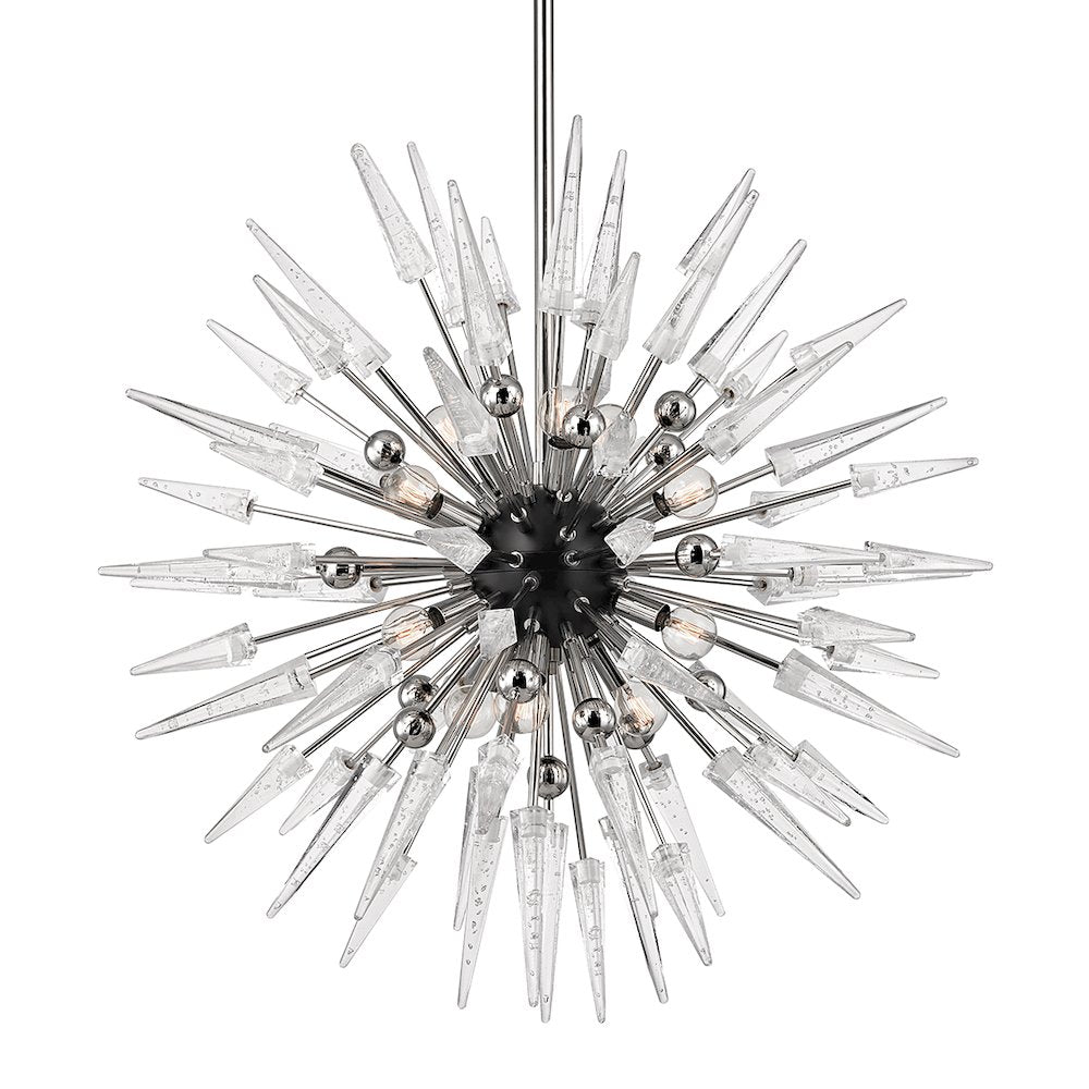 Sparta Chandelier, Polished Nickel