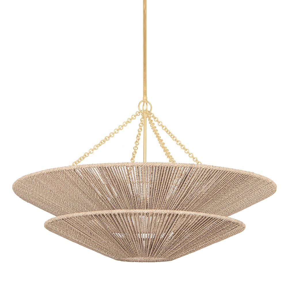 Tropea Chandelier, Gold Leaf