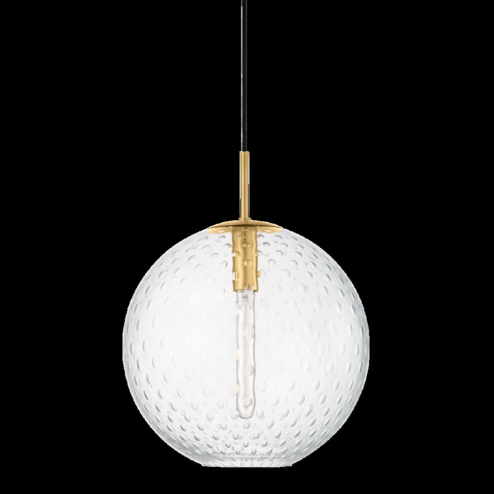 Rousseau Pendant, Aged Brass