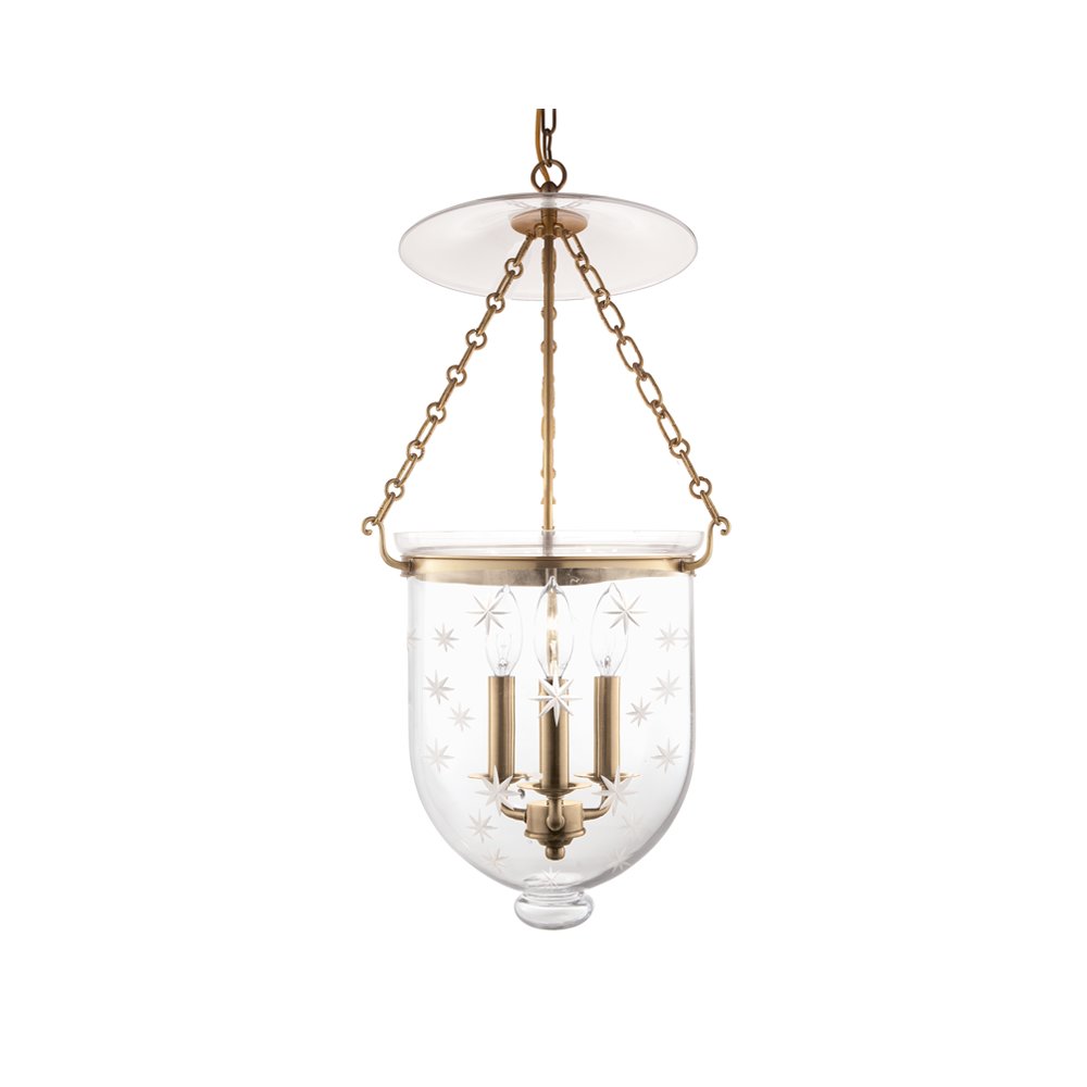 Hampton Pendant, Aged Brass