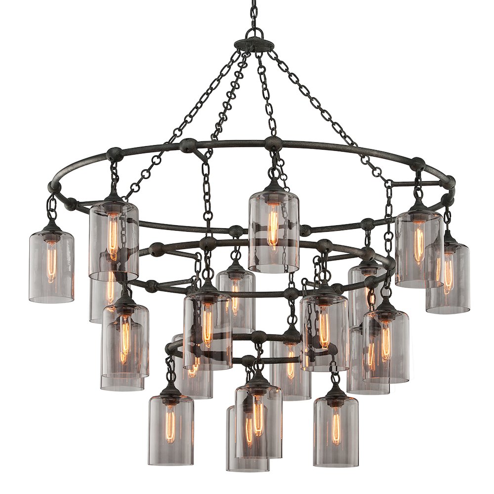 Gotham Chandelier, Aged Pewter