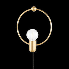 Darcy Plug-In Sconce, Aged Brass