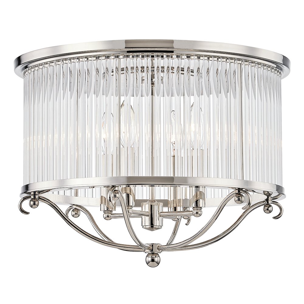Glass No.1 Semi Flush, Polished Nickel