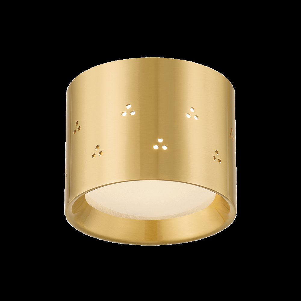 Edisto Flush Mount, Aged Brass