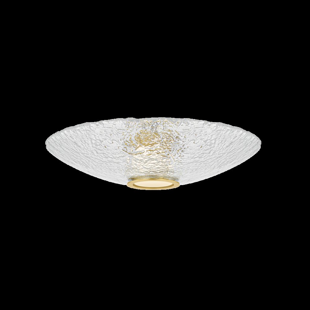 New Haven Flush Mount, Aged Brass