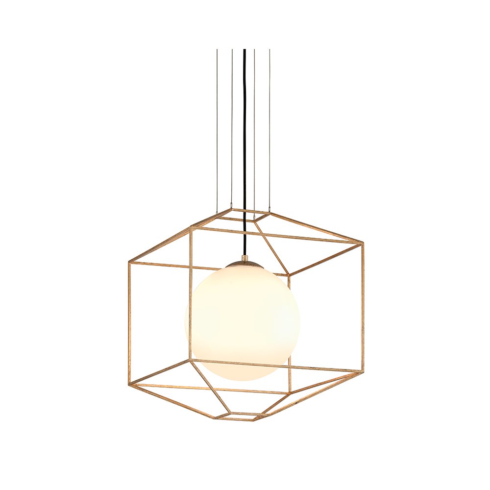 Silhouette Chandelier, Gold Leaf