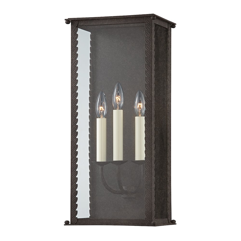 Zuma Exterior Wall Sconce, French Iron