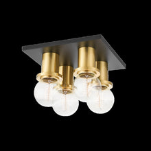 Brandi Flush Mount, Aged Brass