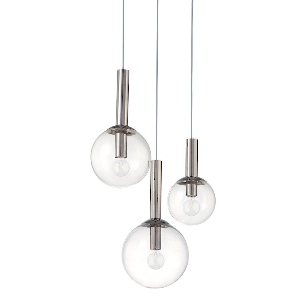 Bubbles Pendant, Polished Nickel