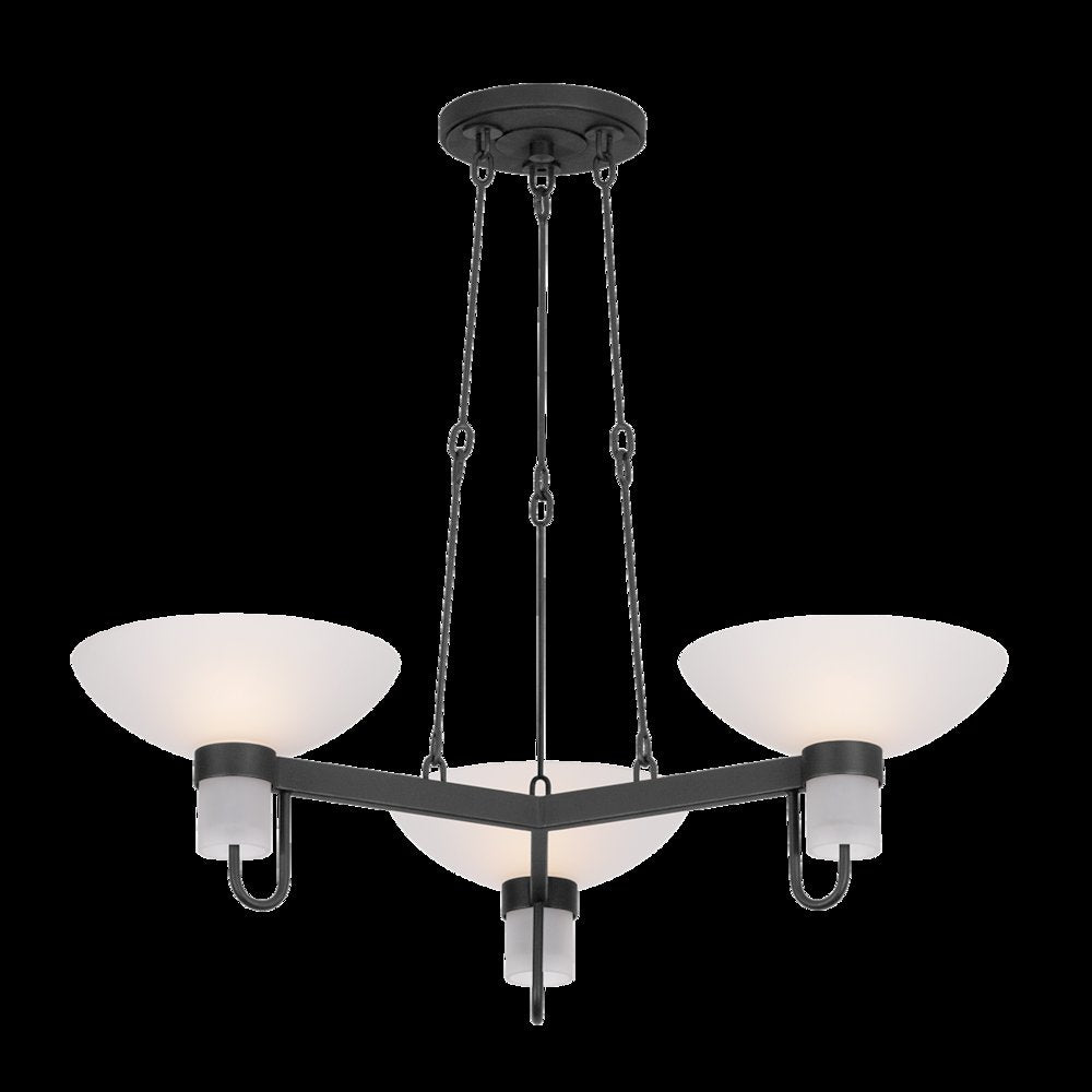 Arturo Chandelier, Textured Bronze, Hl