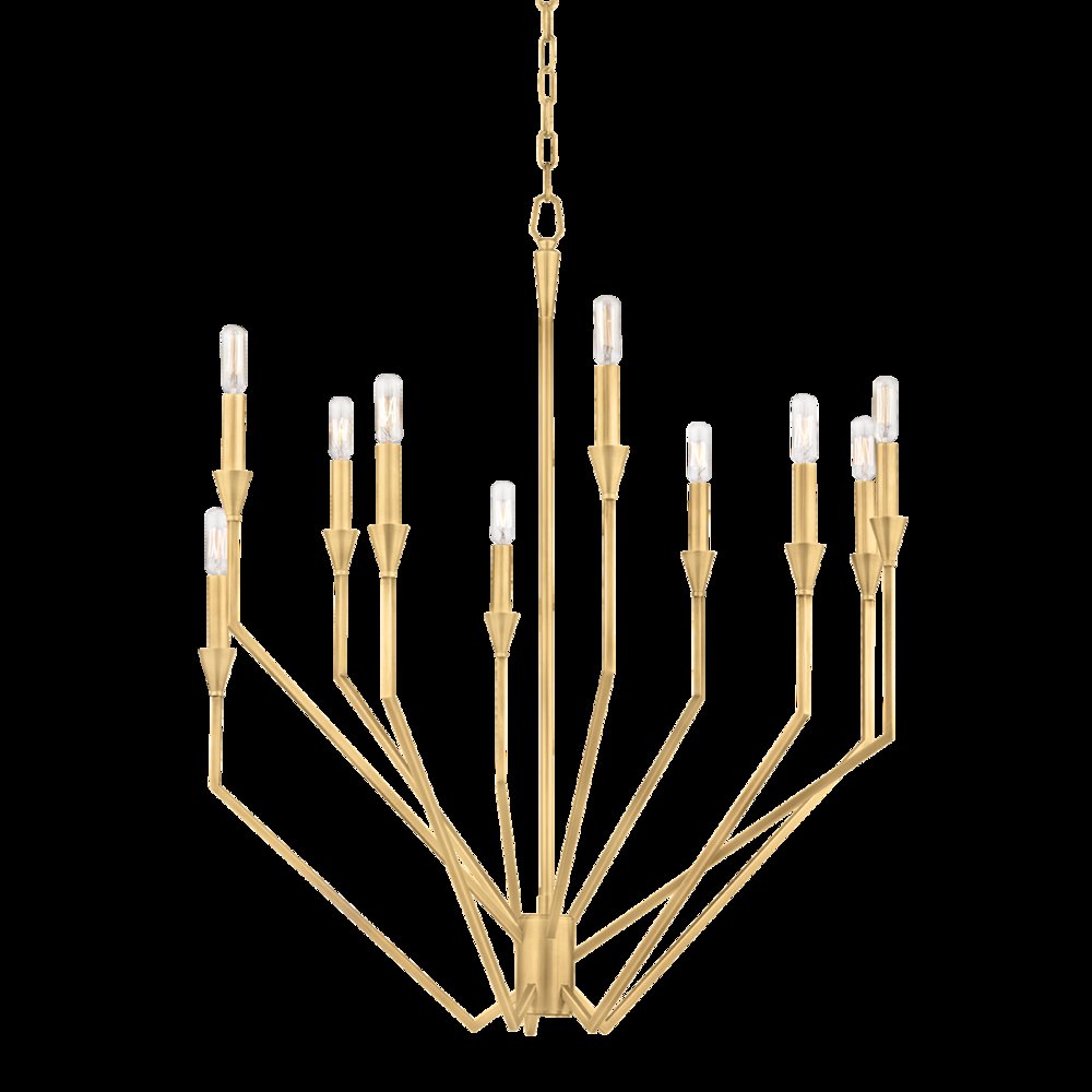 Archie Chandelier, Aged Brass
