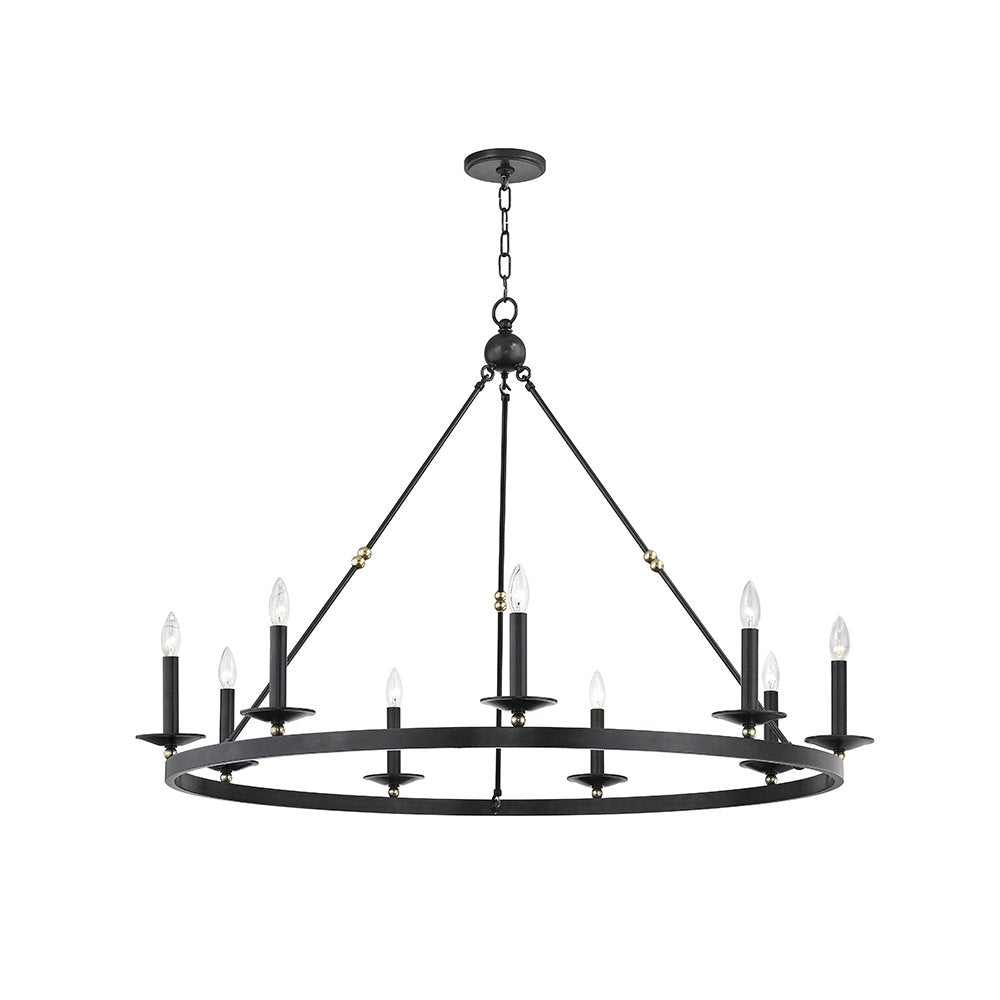 Allendale Chandelier, Aged Brass, Old Bronze