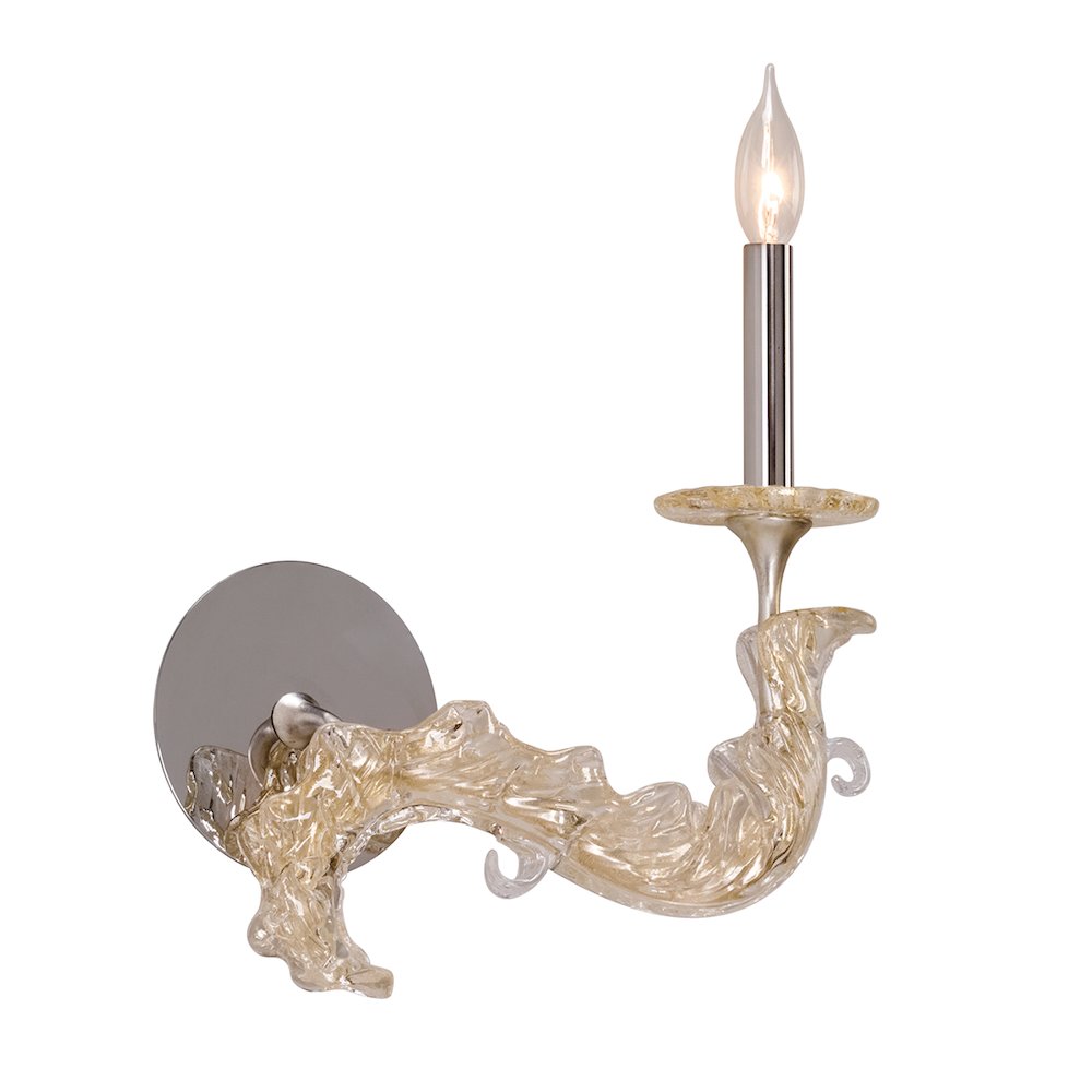 Cielo Wall Sconce, Silver Leaf