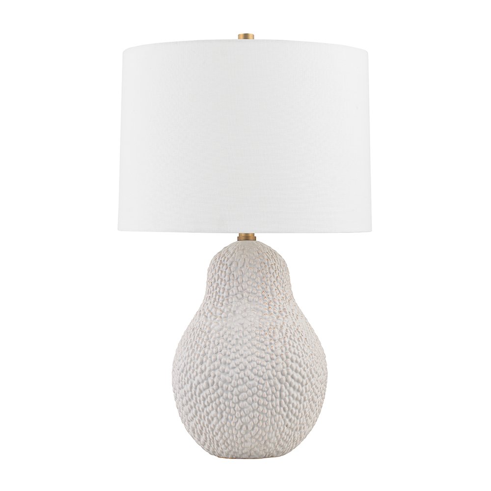 Crater Table Lamp, Patina Brass