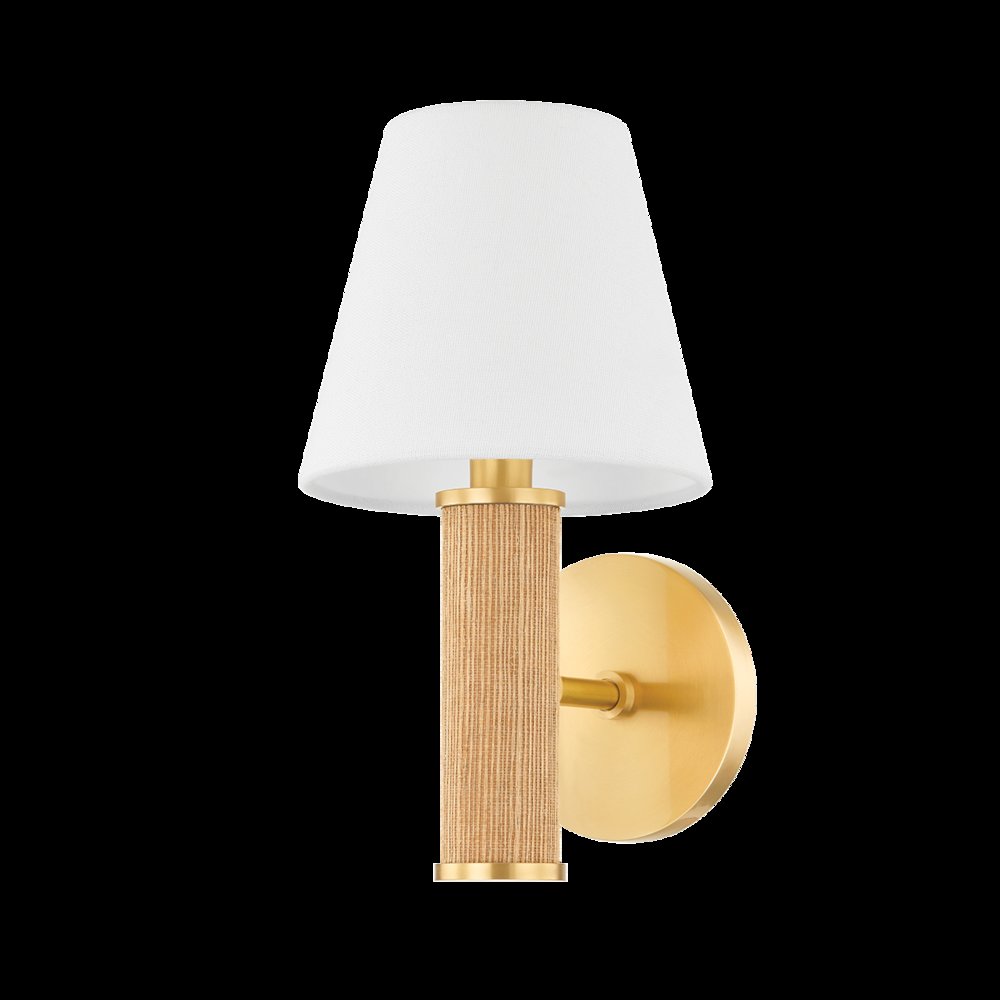 Amabella Wall Sconce, Aged Brass
