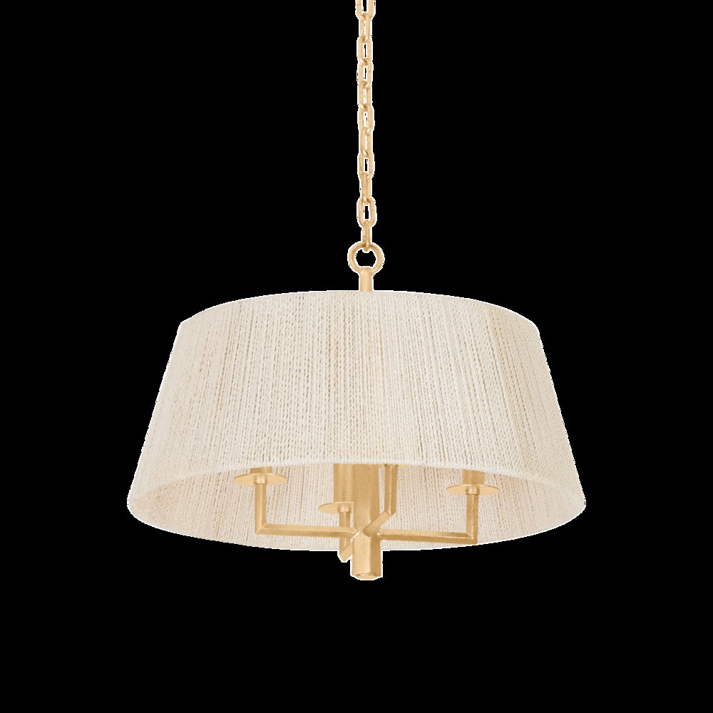 Azar Pendant, Vintage Gold Leaf