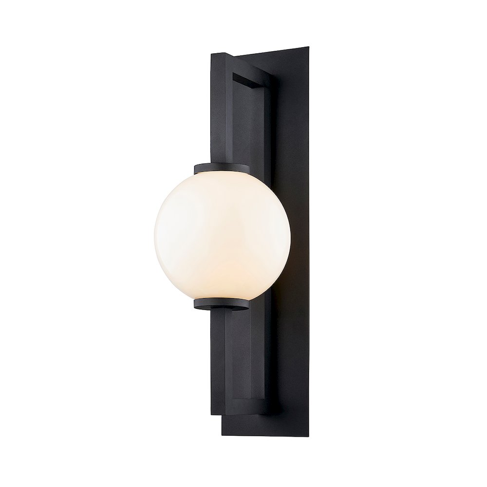 Darwin Exterior Wall Sconce, Texture Black