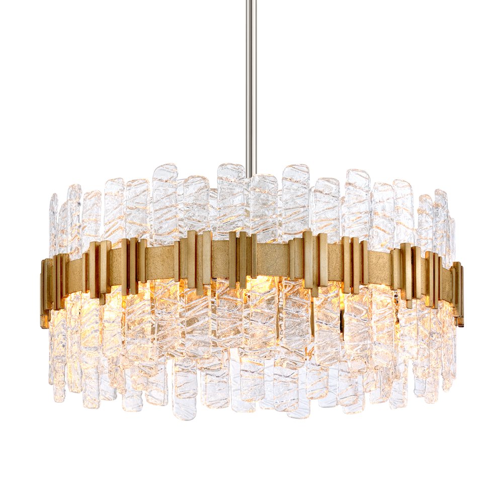 Ciro Chandelier, Warm Silver Leaf