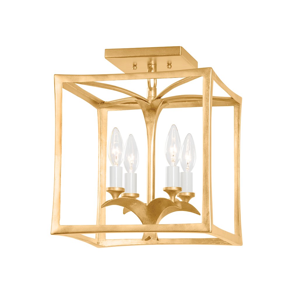 Bergamo Flush Mount, Vintage Gold Leaf