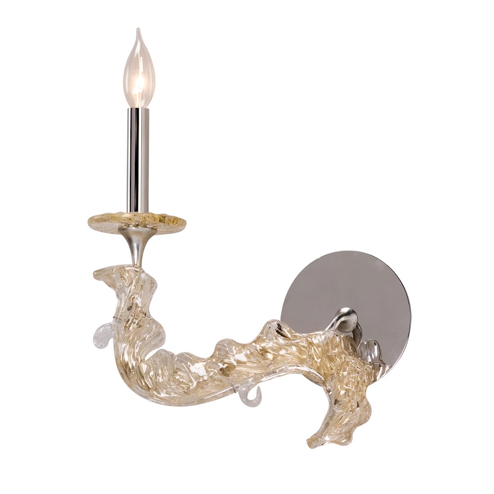 Cielo Wall Sconce, Silver Leaf