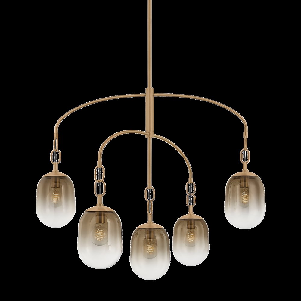 Harvey Chandelier, Patina Brass