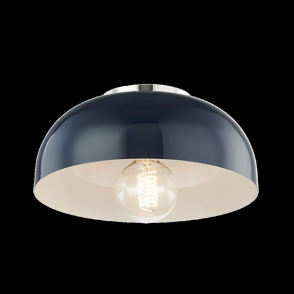 Avery Flush Mount, Polished Nickel