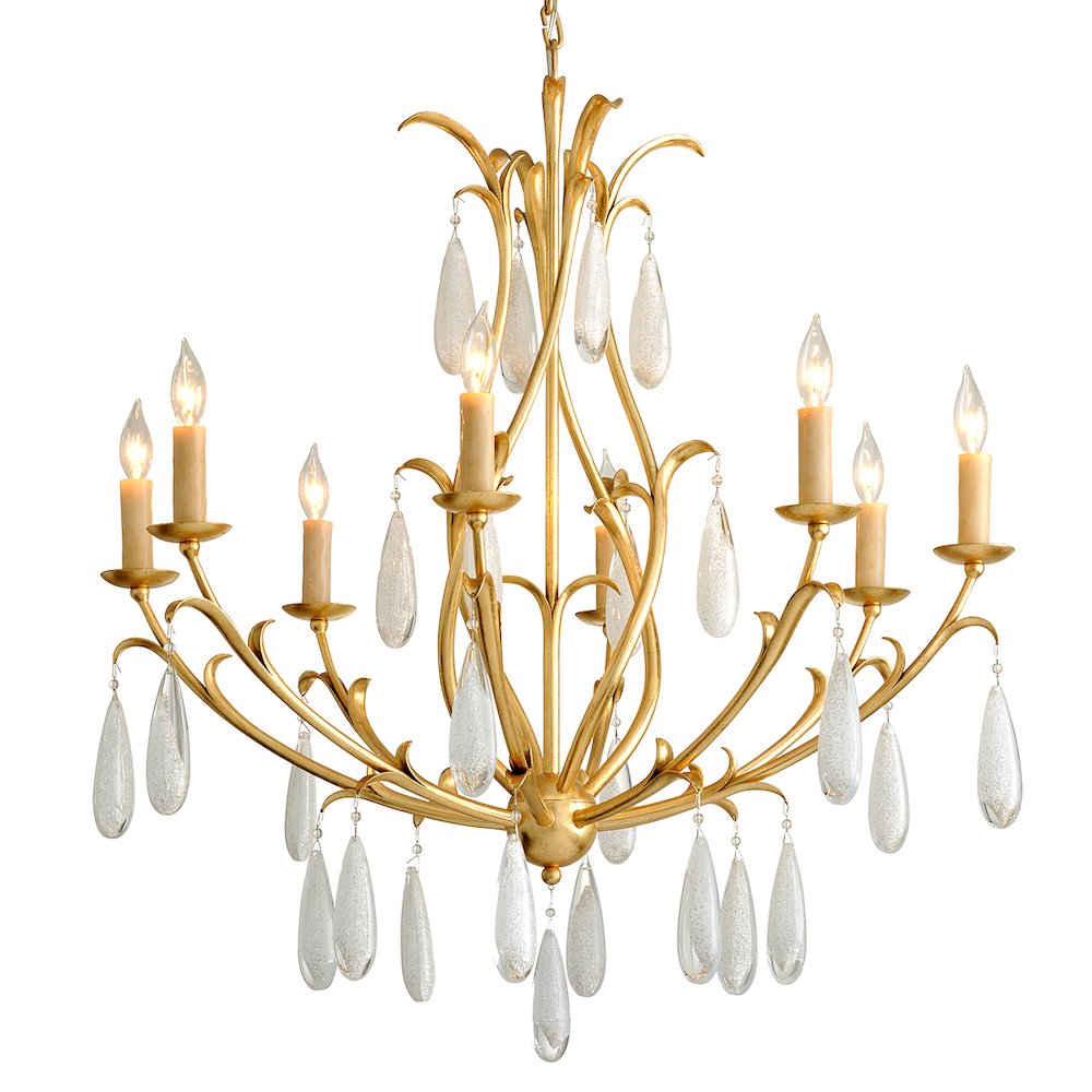 Prosecco Chandelier, Gold Leaf