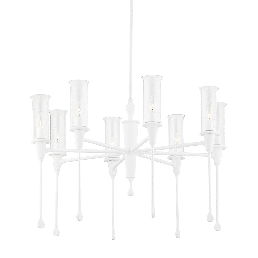 Chisel Chandelier, White Plaster