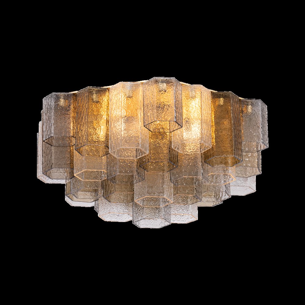 Helsinki Semi Flush, Vintage Gold Leaf
