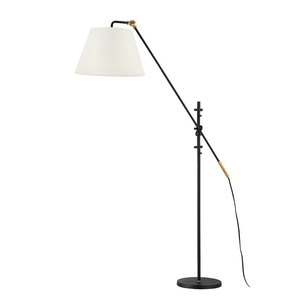 Navin Floor Lamp, Patina Brass