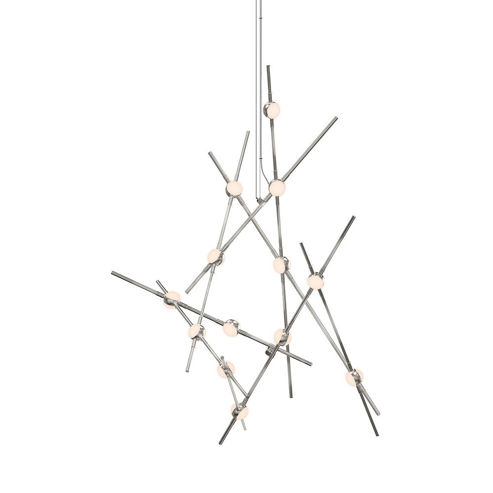 Constellation Chandelier, Satin Nickel