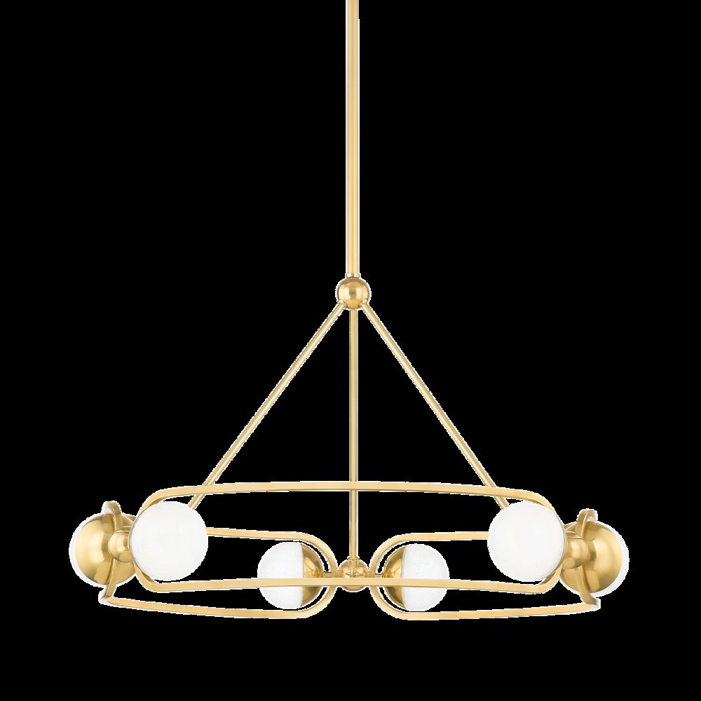 Hartford Chandelier, Aged Brass
