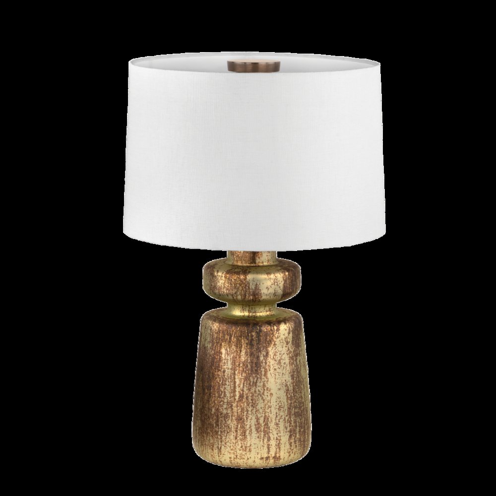 Terron Table Lamp, Patina Brass