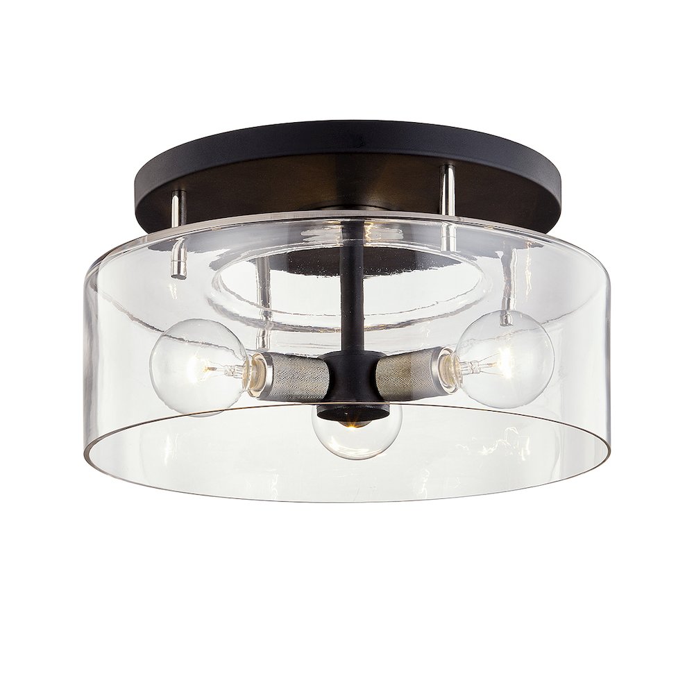 Bergamot Station Semi Flush, Texture Black