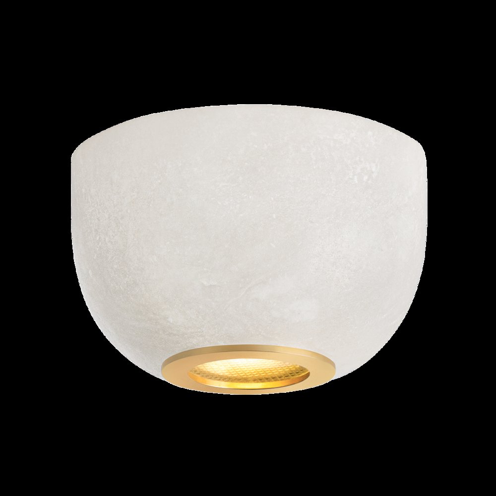 Bains Corner Flush Mount, Aged Brass