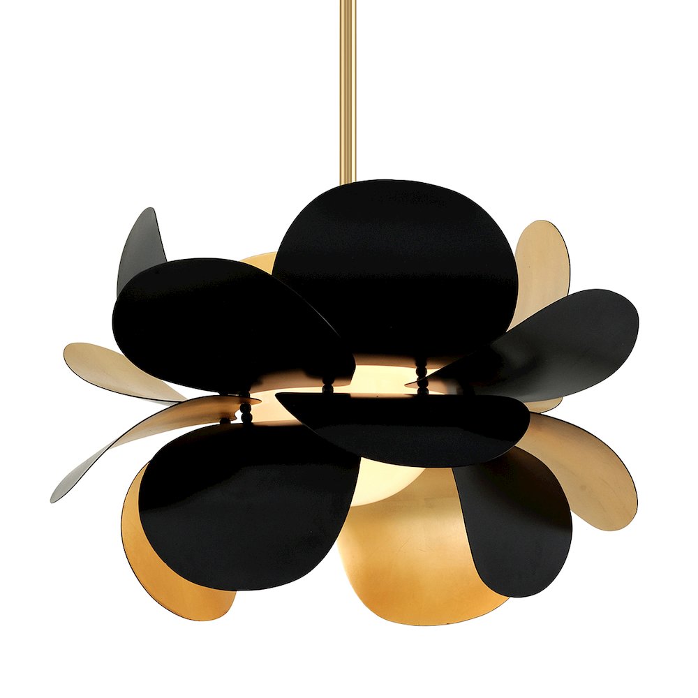 Ginger Chandelier, Gold Leaf