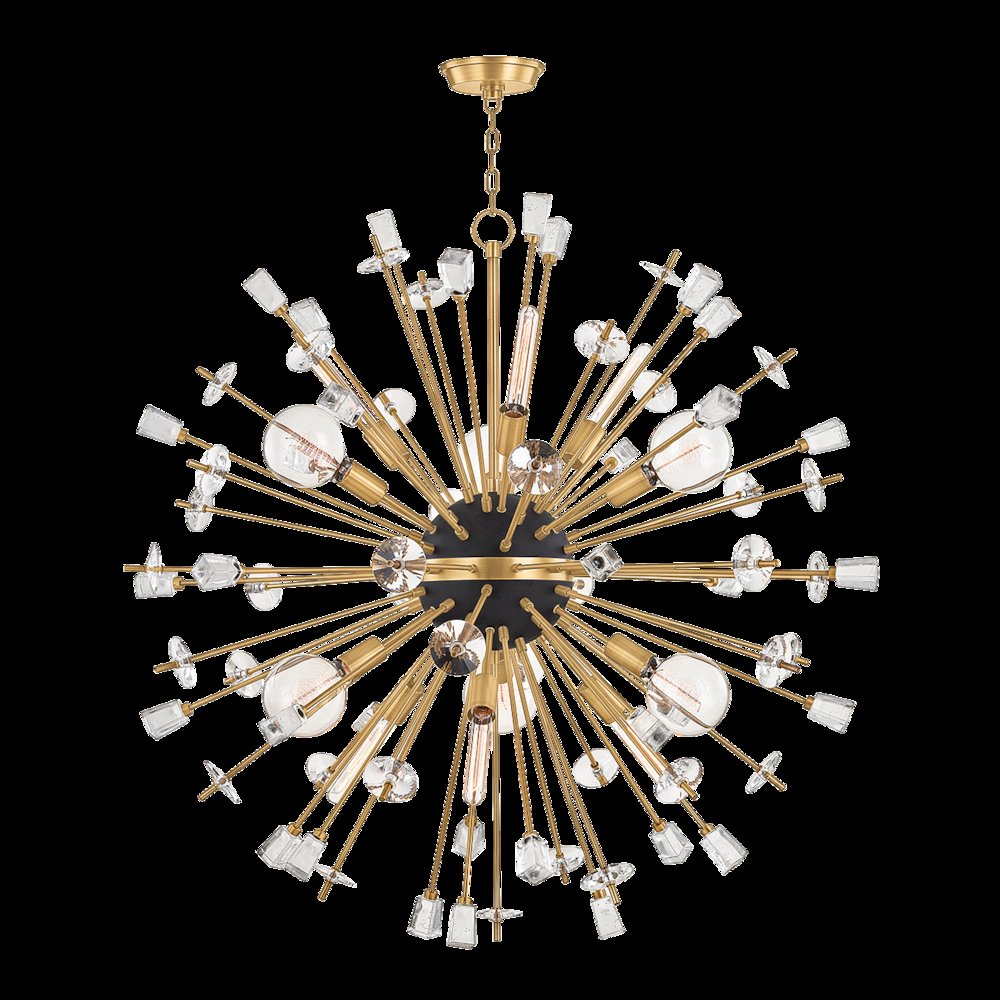 Liberty Chandelier, Aged Brass