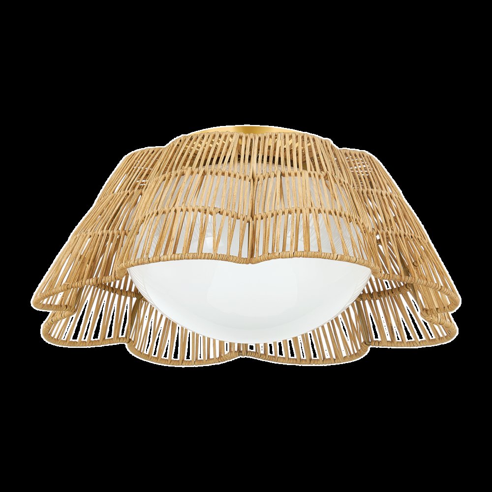 Rosa Flush Mount, Aged Brass