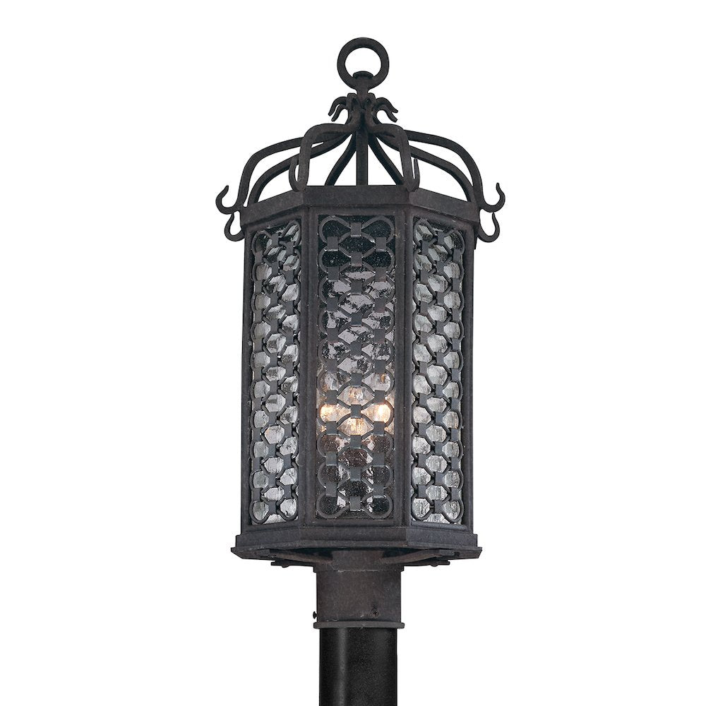 Los Olivos Exterior Post, Textured Iron