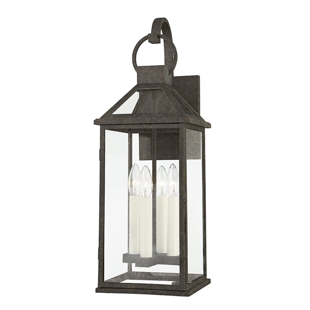 Sanders Exterior Wall Sconce, French Iron