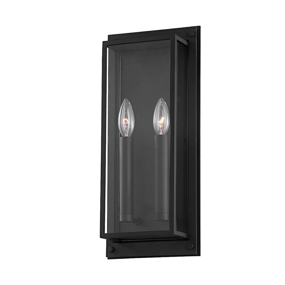 Winslow Exterior Wall Sconce, Texture Black
