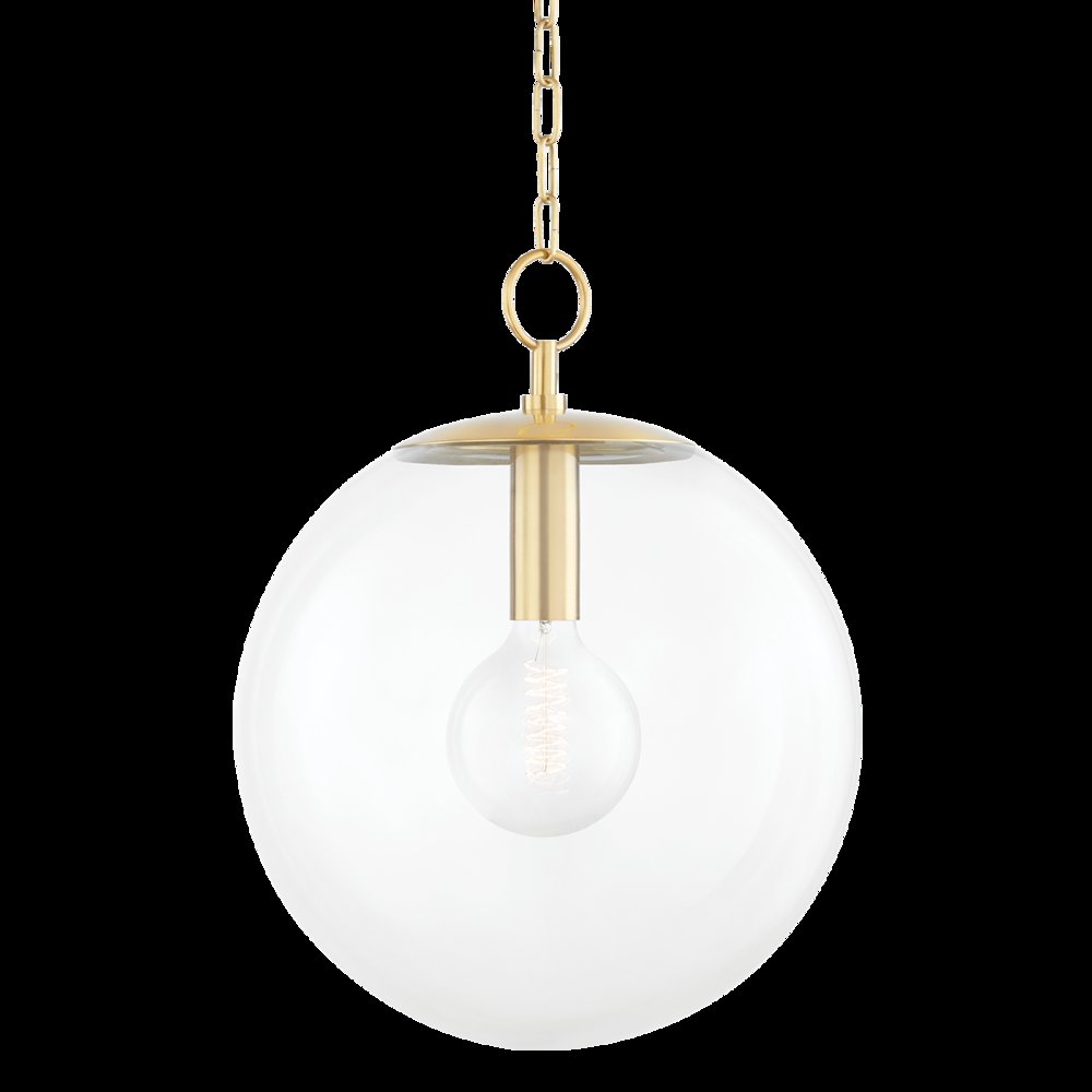 Juliana Pendant, Aged Brass