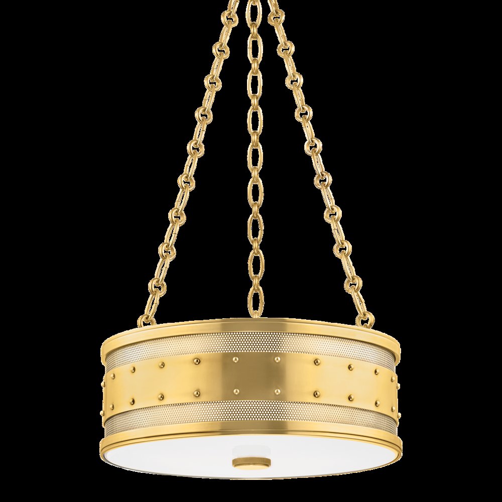Gaines Pendant, Aged Brass