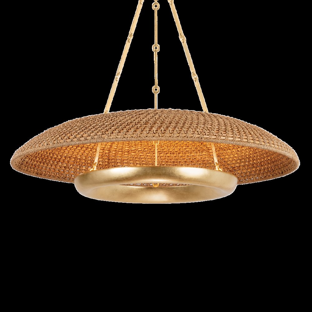 Oaklyn Chandelier, Vintage Gold Leaf