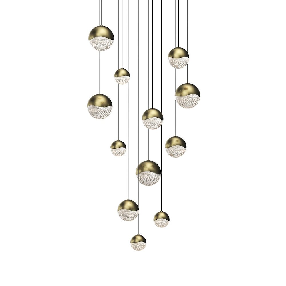 Grapes Pendant, Brass