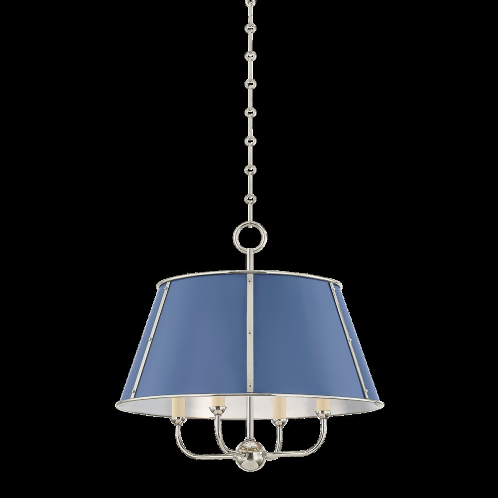 Cambridge Chandelier, Polished Nickel