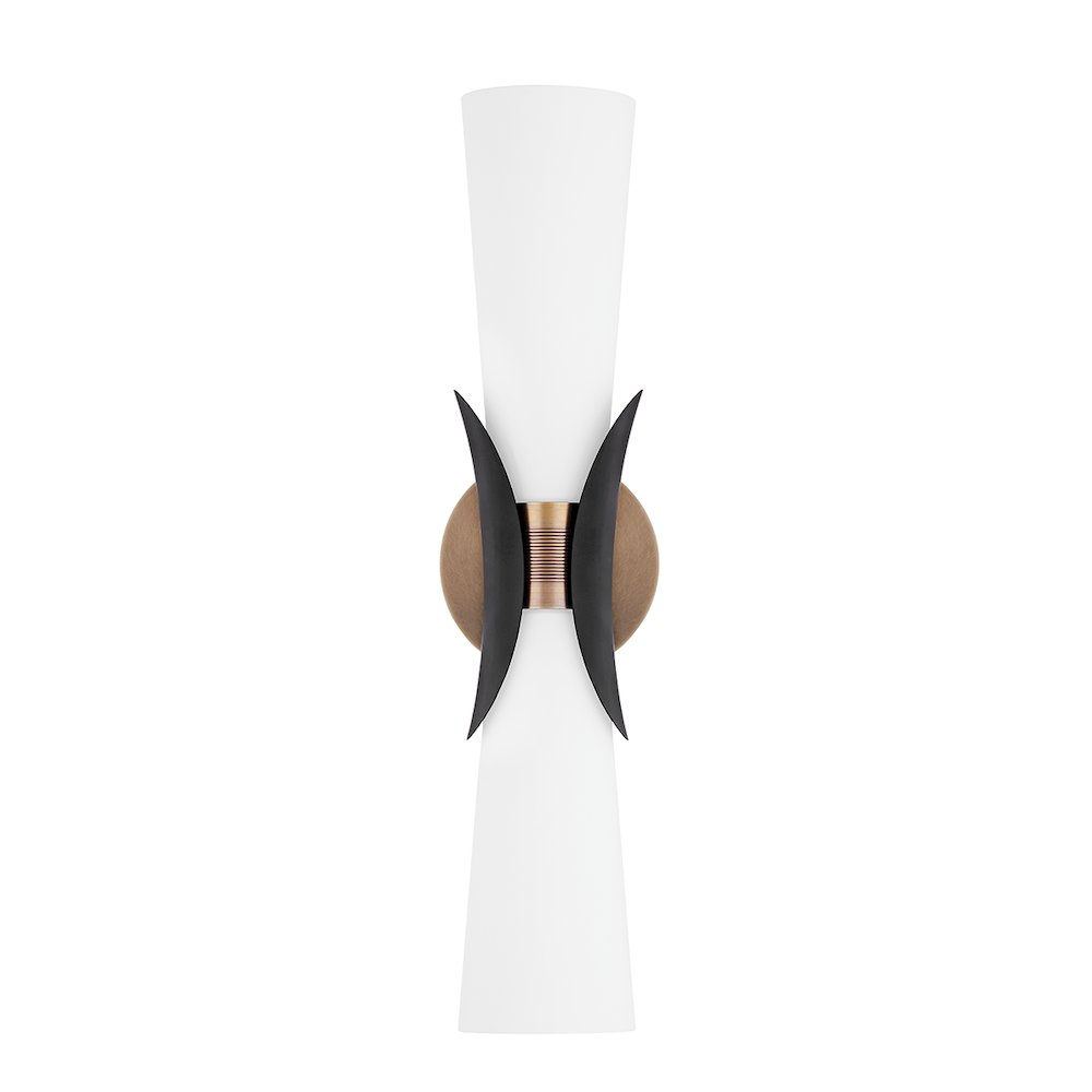 Muncie Wall Sconce, Patina Brass
