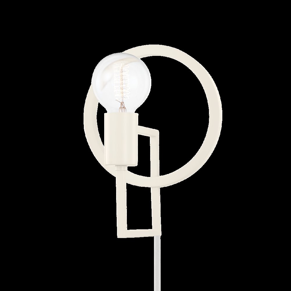 Tory Plug-In Sconce, Soft Cream