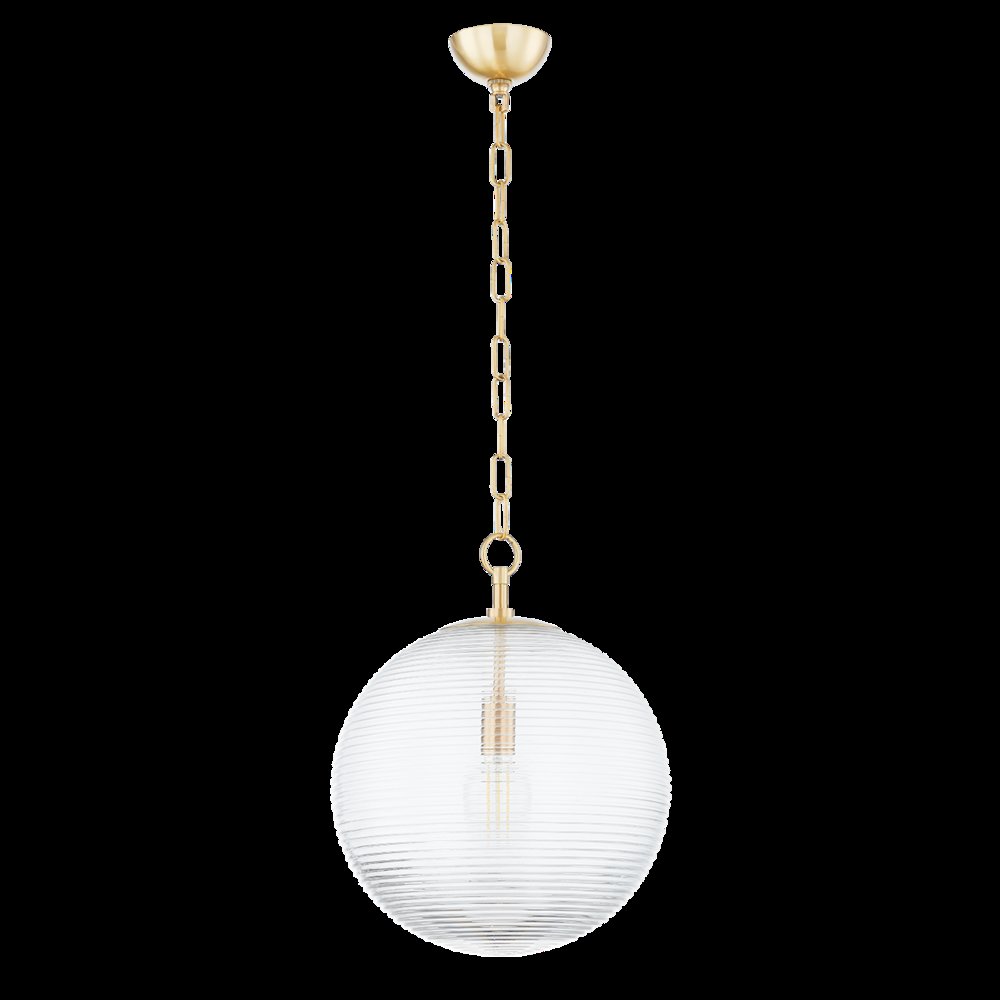 Sara Pendant, Aged Brass