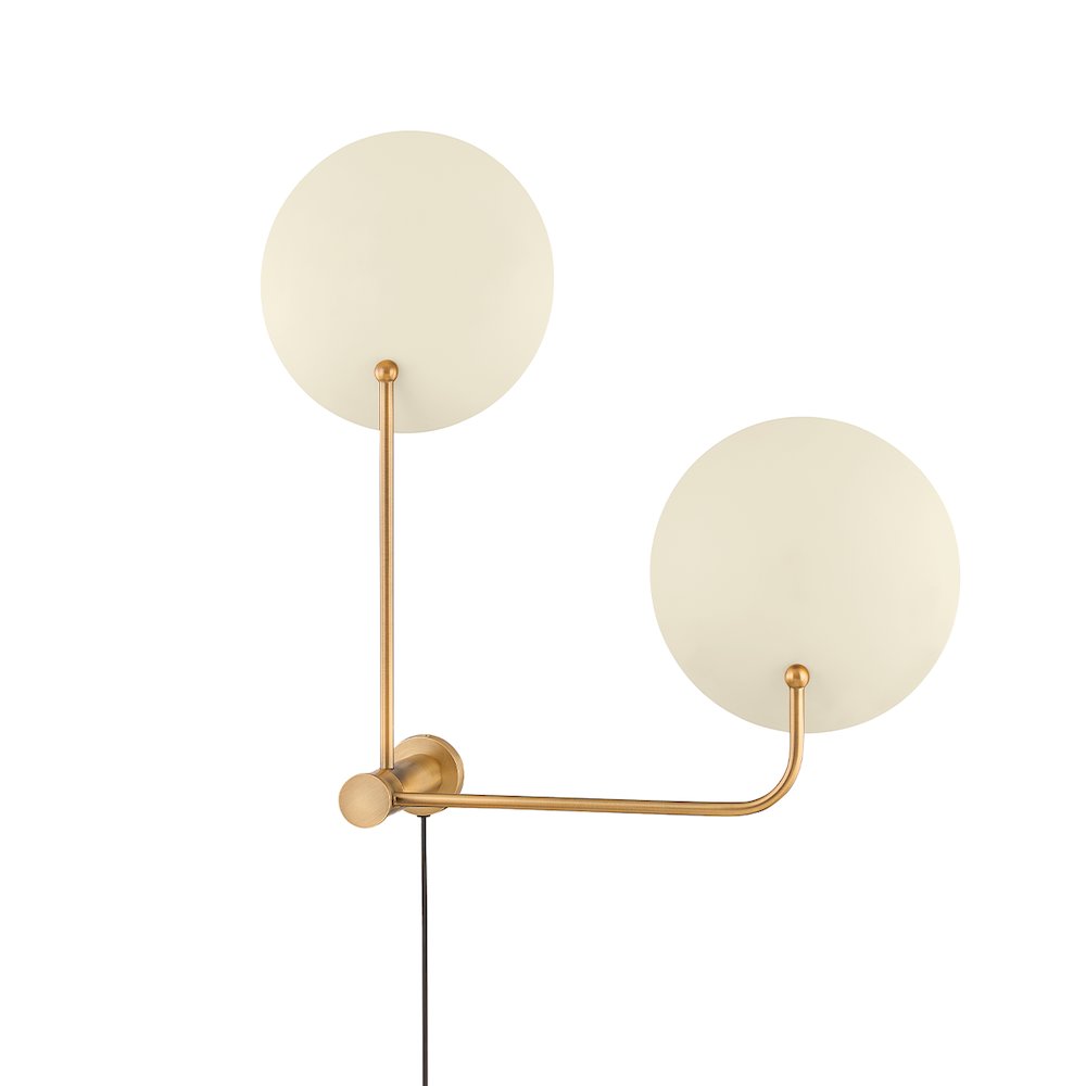 Leif Plug-In Sconce, Patina Brass